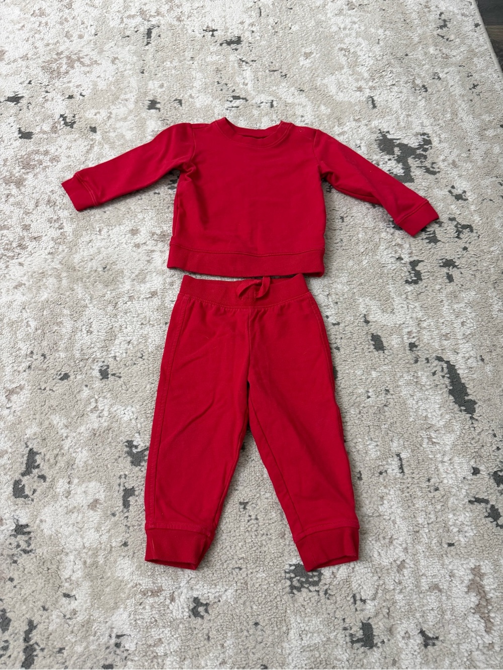 Primary Colors Baby Red Matching Set Size 12-18 Months